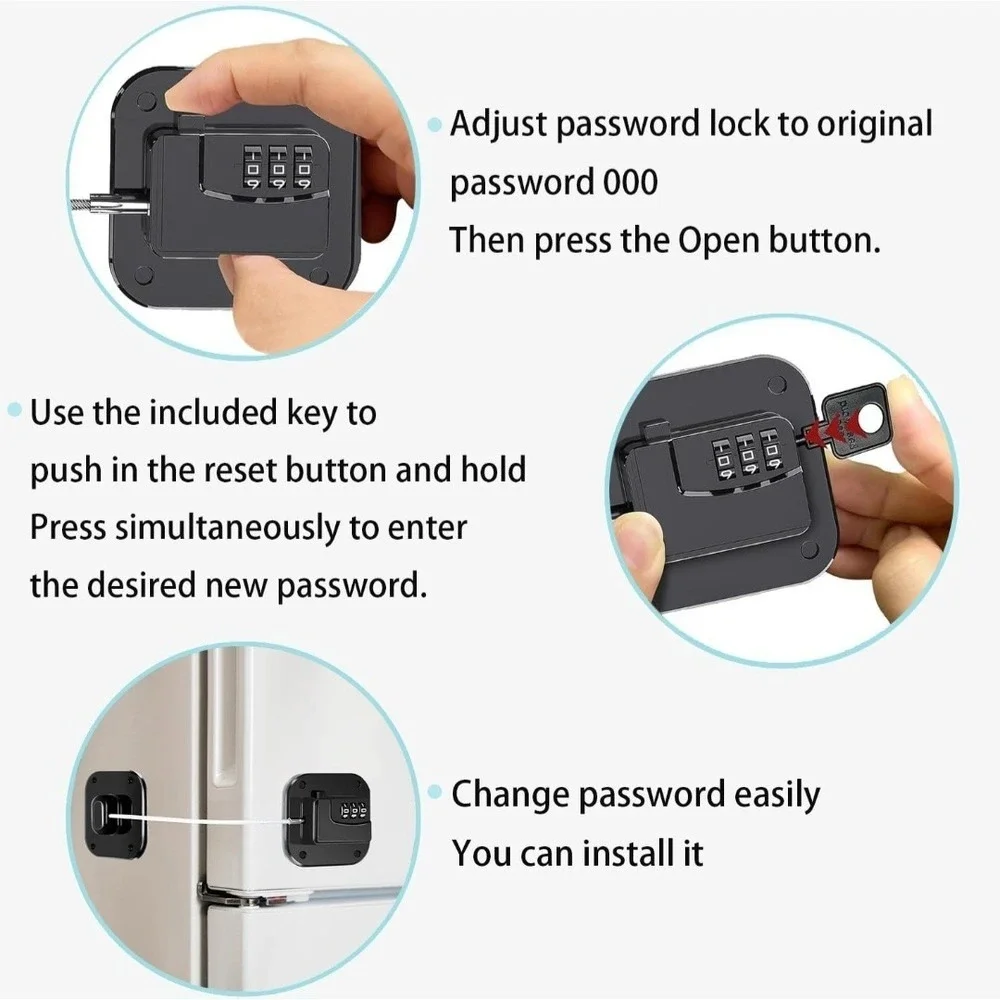 Fridge Lock Refrigerator Freezer Childproof Locks for Cabinets and Drawers Easy